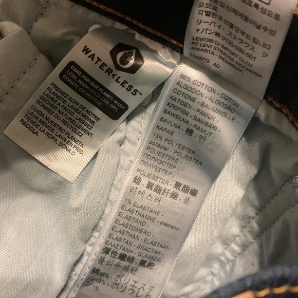 Levi's Ribcage Straight Ankle Jeans distressed dark Wash buttons fly NWT size 27 - Picture 9 of 16